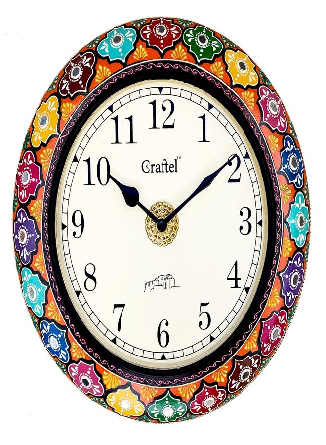 CRAFTEL English Dial Antique Hand Painted Vintage Clock for Bedroom Living Room Home and Office (Multicolour, Dial : 8 Inches, 12 Inch) - Image 3